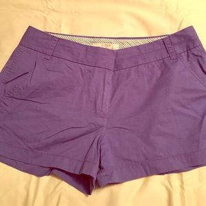 J Crew Purple Chino Shorts