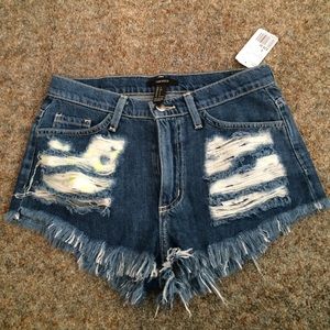 💥 High waisted Denim shorts