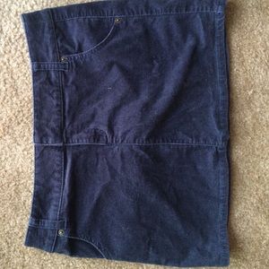 Blue corduroy skirt