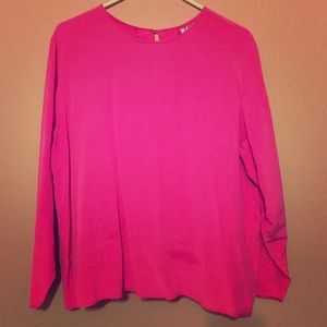 Hot pink long sleeve top