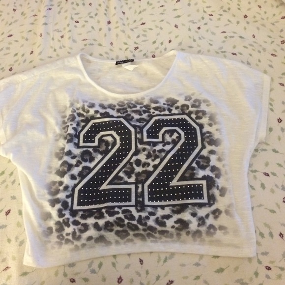 Number 22 leopard crop top