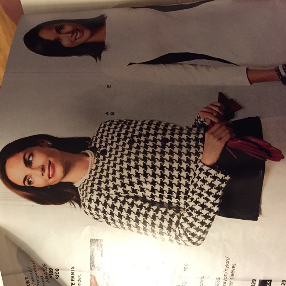 Talbots Houndstooth Colorblocked Jacket- 4P - Picture 3 of 4