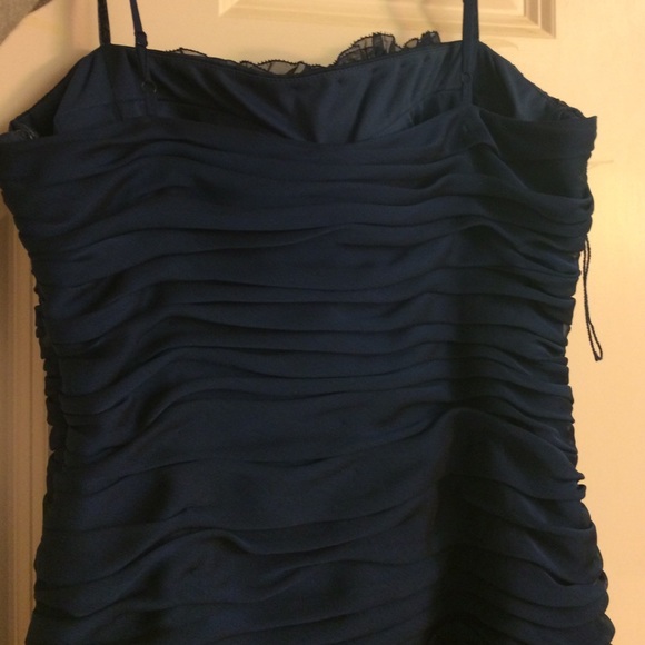 Adrianna Papell Ruffled Navy Strapless Dress - Picture 4 of 4