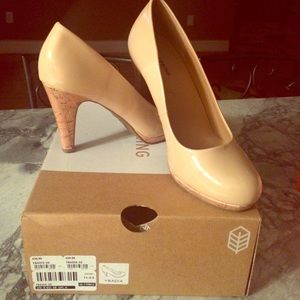 Call it spring , mid-heel, nude color, size:8