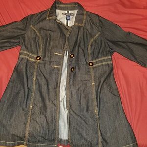 Dark blue jean jacket