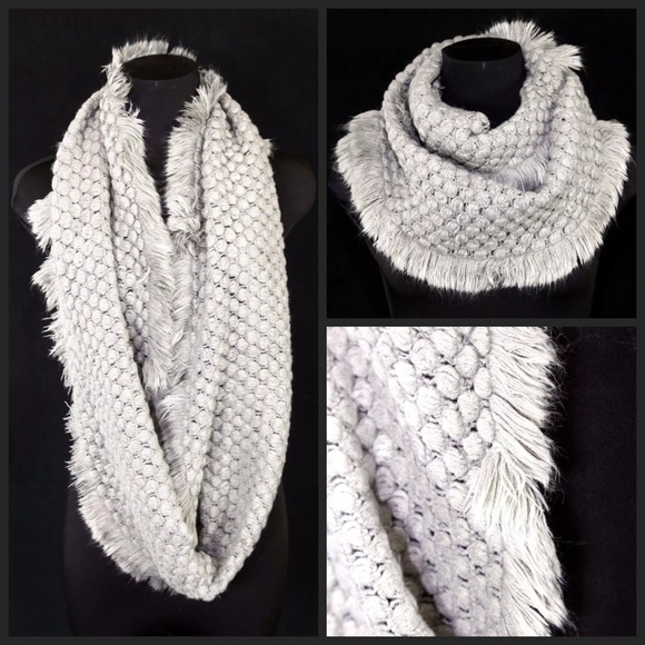 Soft Bubble Gray Infinity Scarf - Picture 2 of 4