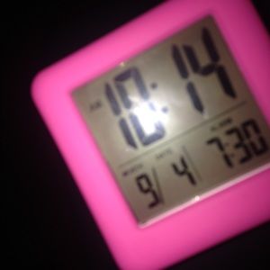 HOT PINK ALARM CLOCK