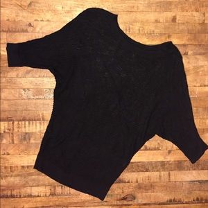 Express black open knit top