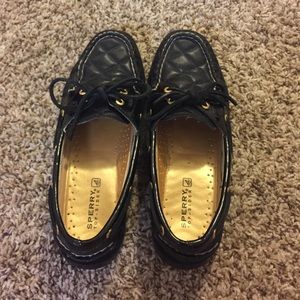 Sperry Top-Sider Black Quilted Leather