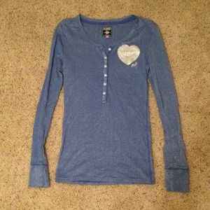 Victoria's Secret Pink blue long sleeve shirt
