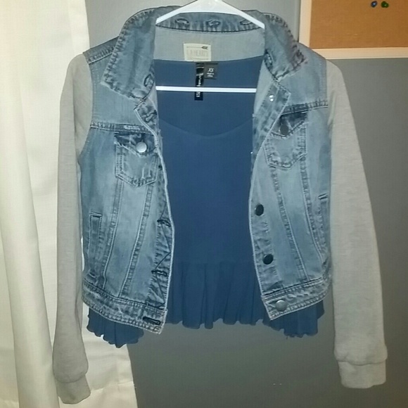 jean jacket & 3/4 top traded