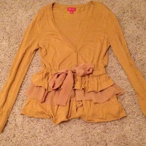Mustard yellow cardigan
