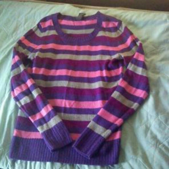 Size medium striped purple sweater