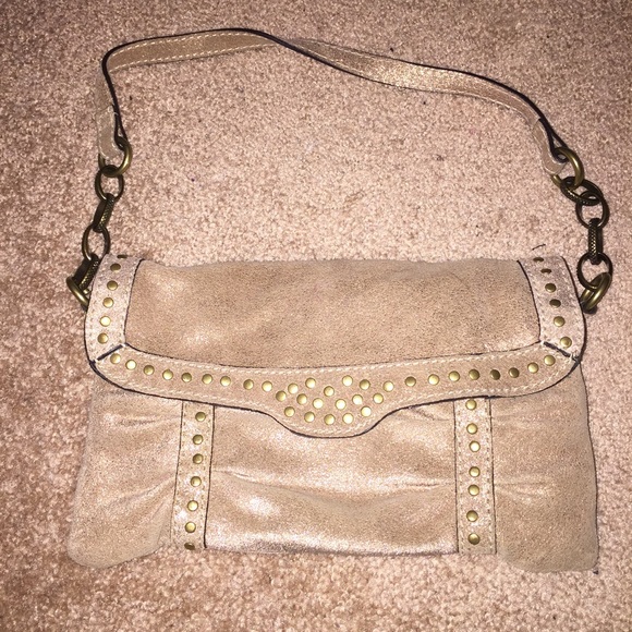 Gold fossil handbag