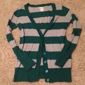 Striped boyfriend cardigan, size medium