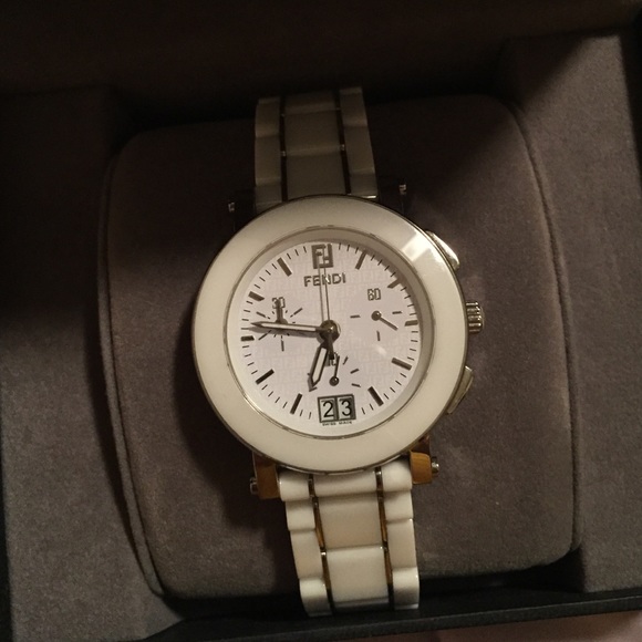fendi ceramic watch white