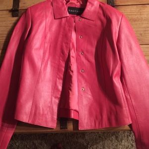 Saguaro genuine lamb skin jacket pink