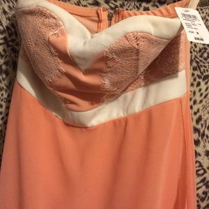 A peachy laced dress