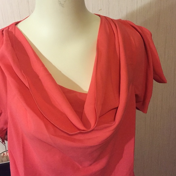 Coral Cowl Neck Top from SugarLips