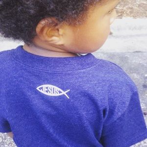 White on Blue Child T-Shirt