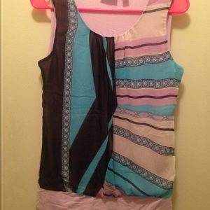 Multicolored short sleeve top