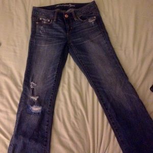 Hardly worn "artist crop" jeans.