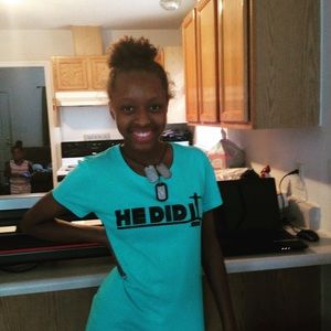 Black on Teal Children  T-shirt