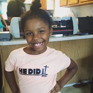 Black on Peach Children T-Shirt