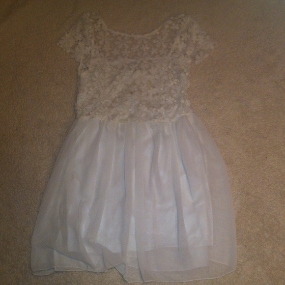 Lace top, A-line dress