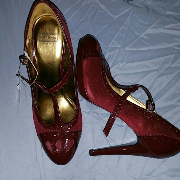 Burgundy pumps