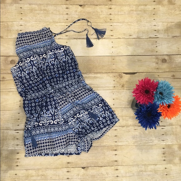 Blue print Romper - Picture 3 of 3