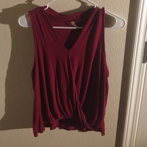 Dark red tank top