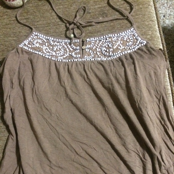 American eagle beaded tube top with built in bra.