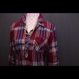 Plaid, soft button down shirt