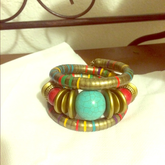 colorful  full filled resin turquoise bracelet