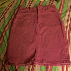 American Apparel mid length denim skirt .