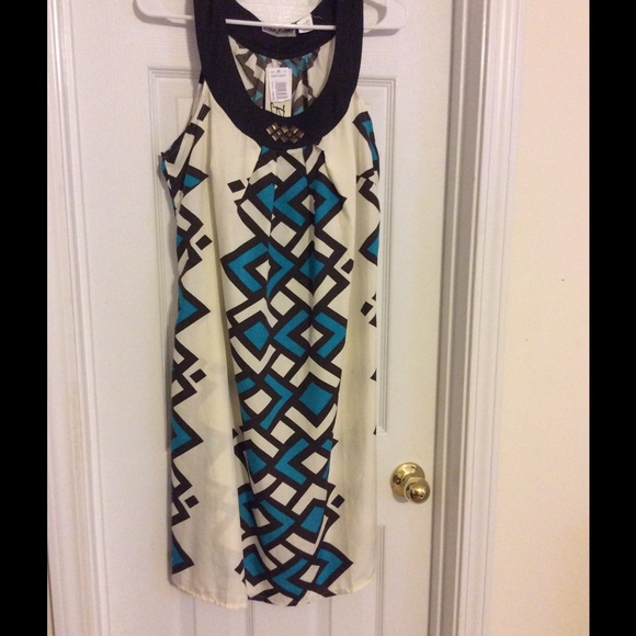 Cute brown & turquoise dress