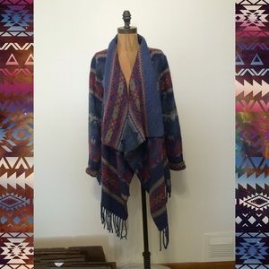 Hollister pattern blanket cardigan