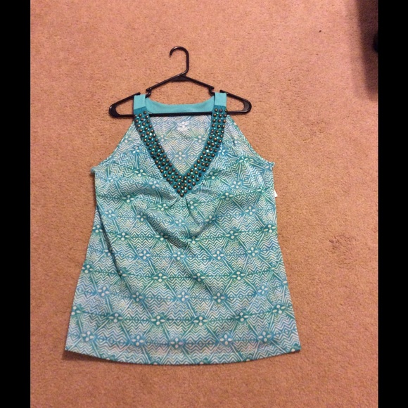 Lane Bryant turquoise tank top