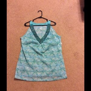 Lane Bryant turquoise tank top