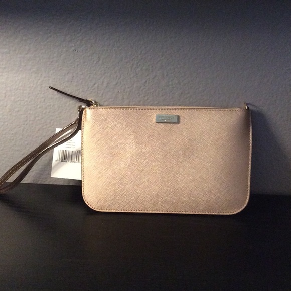 Kate Spade Wristlet Clutch Rose Gold