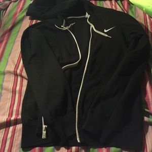 Navy blue nike hoodie in size small .