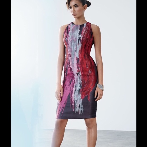 πSOLDπ NWTπΈ Carmen Marc Valvo Cocktail Dress 2 - Picture 2 of 4