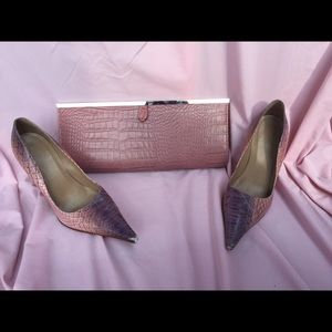 Aldo pointed heels with matching purse