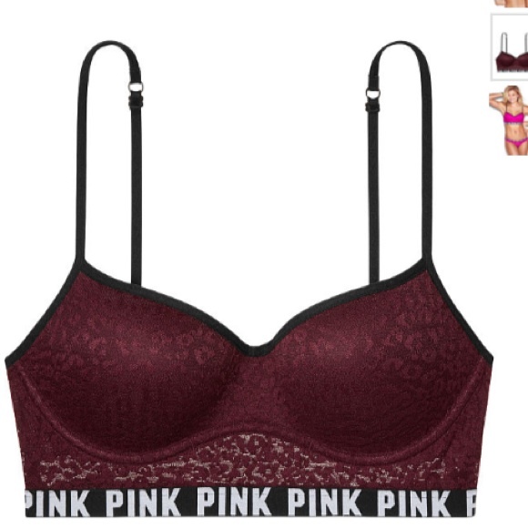 PINK Victoria's Secret Other - New Victoria's Secret PINK Leopard Lace Push-Up Bralette