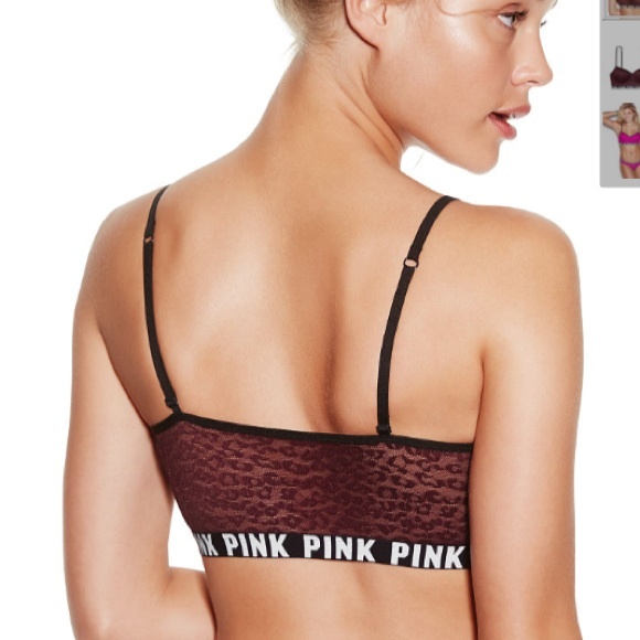 New Victoria's Secret PINK Leopard Lace Push-Up Bralette - Picture 3 of 4