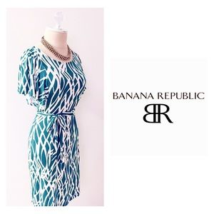 Banana Republic Stretchy Batwing Tie Waist Dress