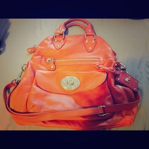 Handbag "Emma Fox" used, defects in photos, orange