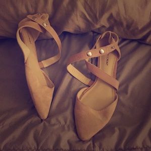 Pink ballet-inspired flats