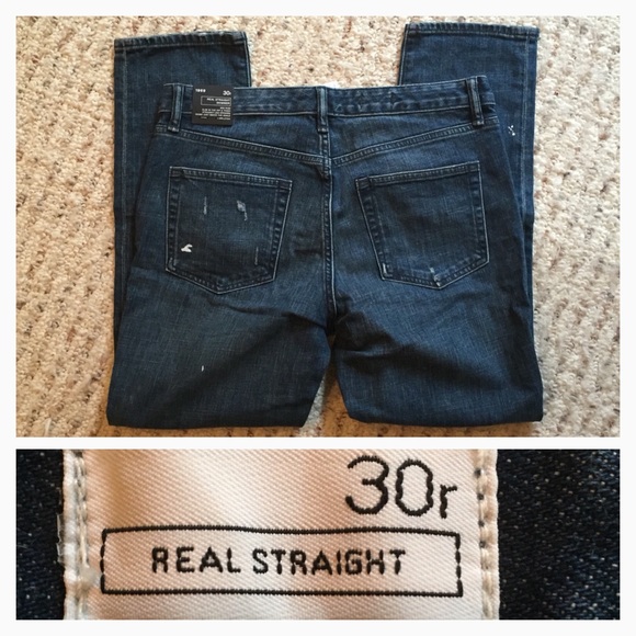 NWT GAP Destructed Real Straight Skimmer Jeans - Picture 4 of 4